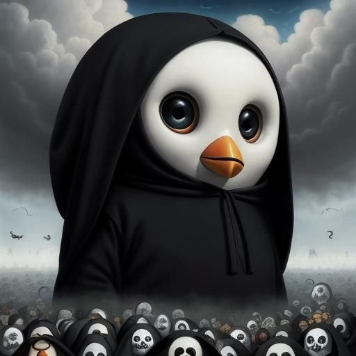 Ethereal Gothic Figures with Giant Eyes