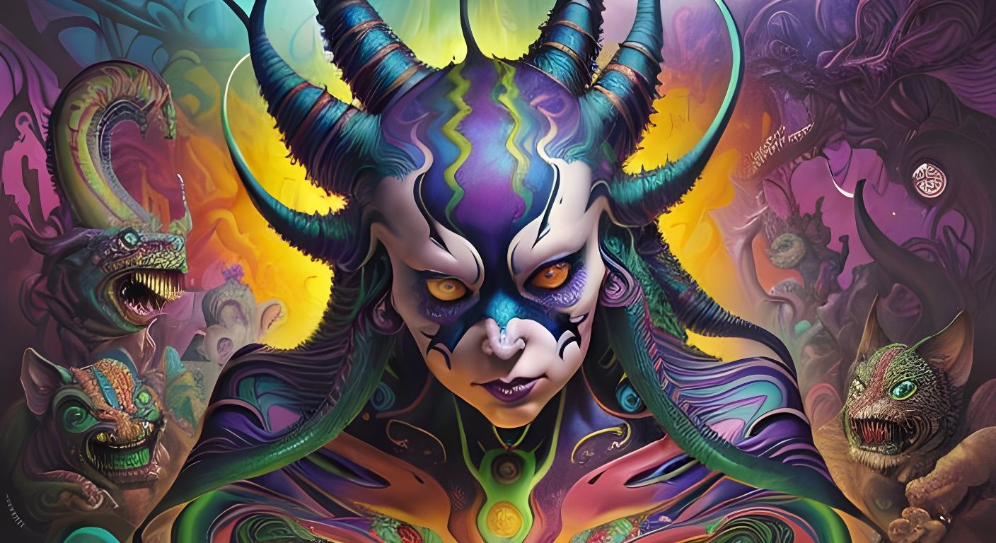 Surreal Maximalist Masterpiece with Dynamic Lighting