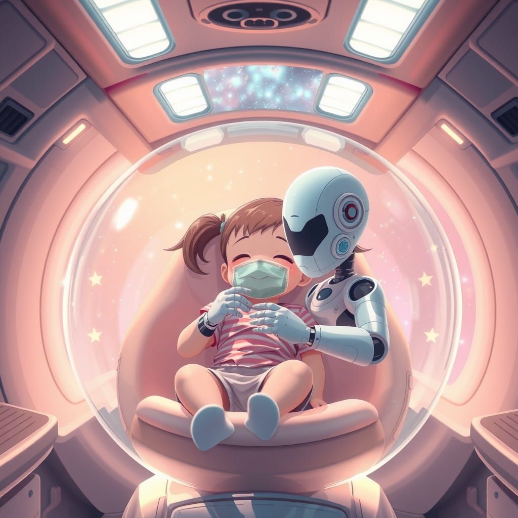 Anime Robot Dentist in Flying Car