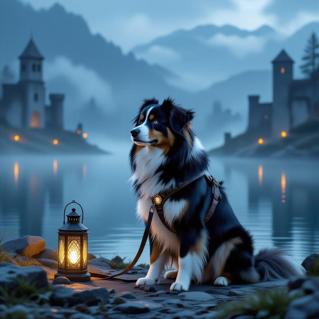 Appenzeller Sennenhund by Misty Lake