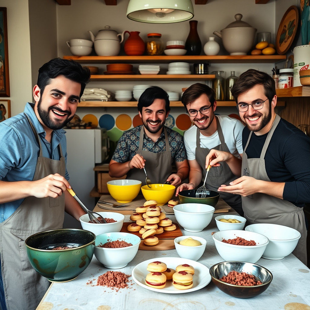 Friends Bake Meat Macarons Inspired by Miró and Hermé