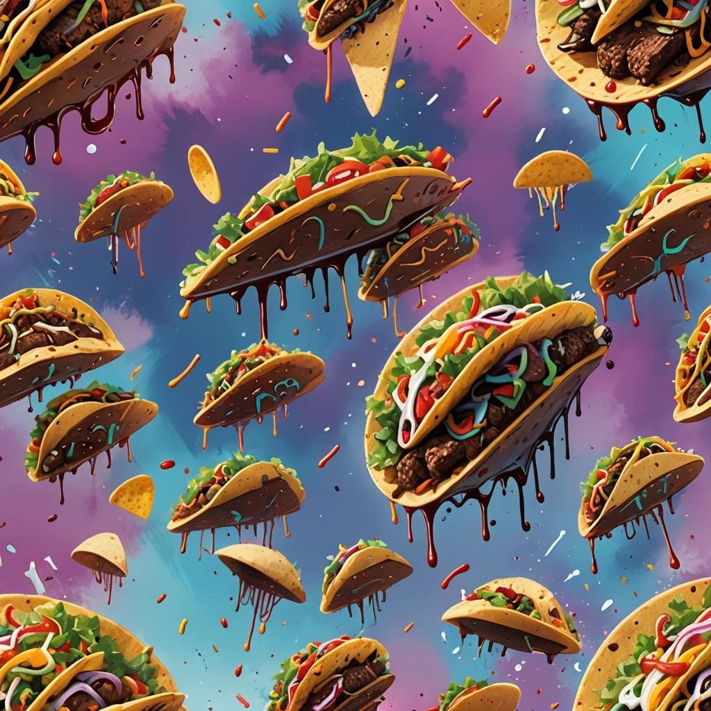 Taco Ink Splatter Fantasy Concept Art