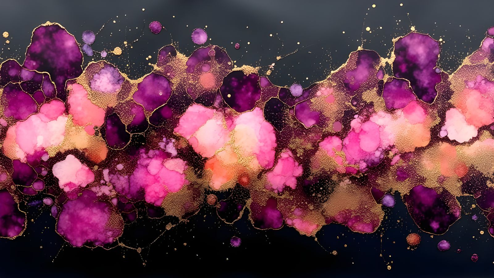 Monochromatic Alcohol Ink Marbling with Swirls and Splatter