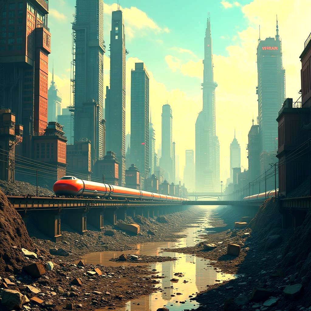 Anime City: Juxtaposition of Future and Waste