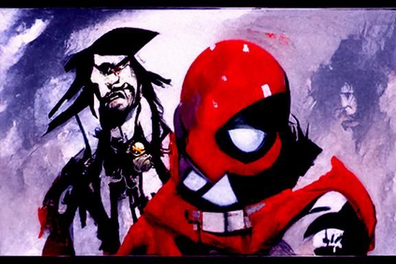 deadpool, jack sparrow