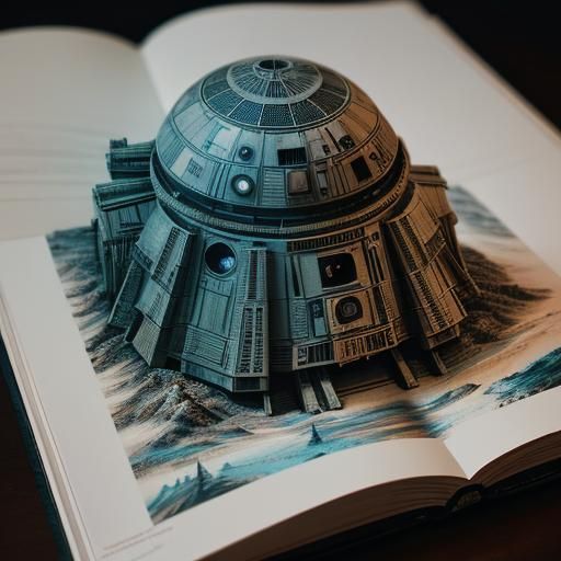 Hyperrealistic Star Wars Pop-Up Book in HDR