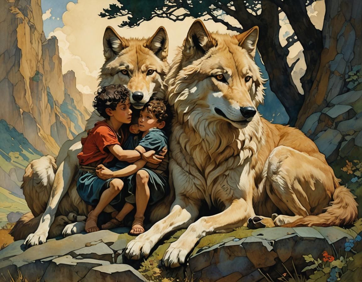 Romulus and Remus: Mythical Wolf Mother