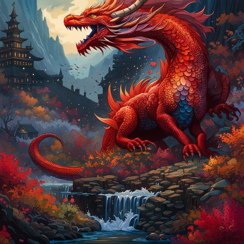 Red dragon guardian