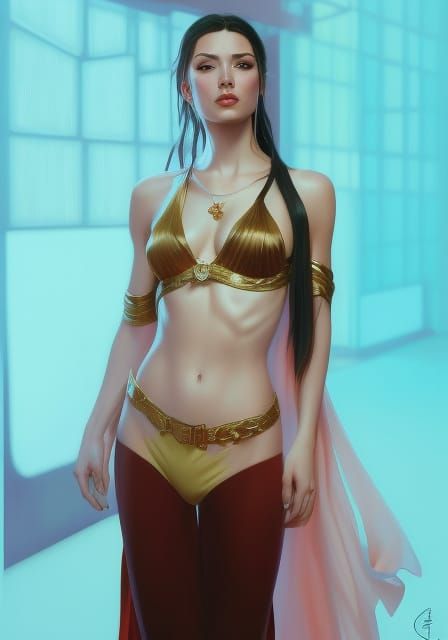 Alluring Assassin Portrait in Hyperrealistic Style