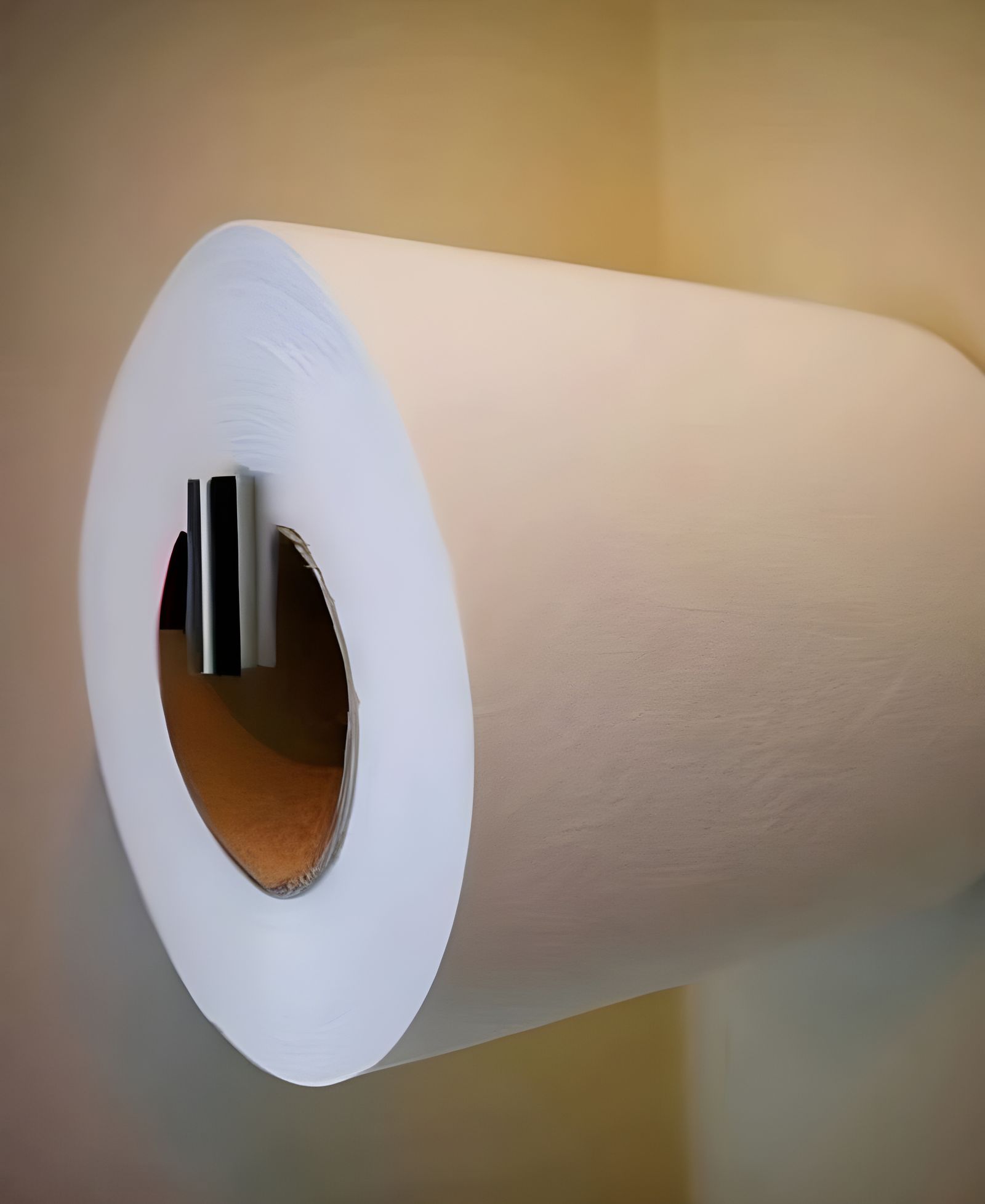 Embossed Toilet Paper Roll: Professional Studio Photograph