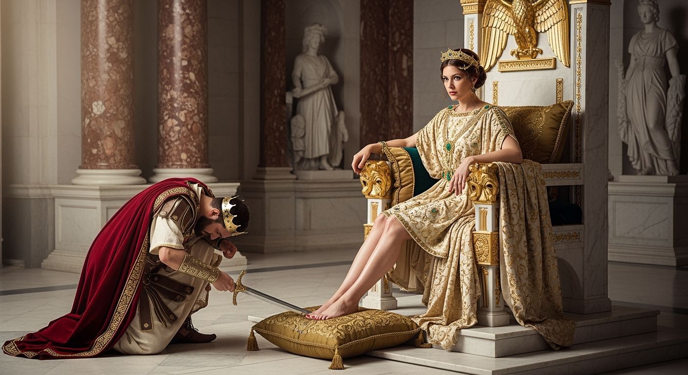 Empress Messalina on Her Throne