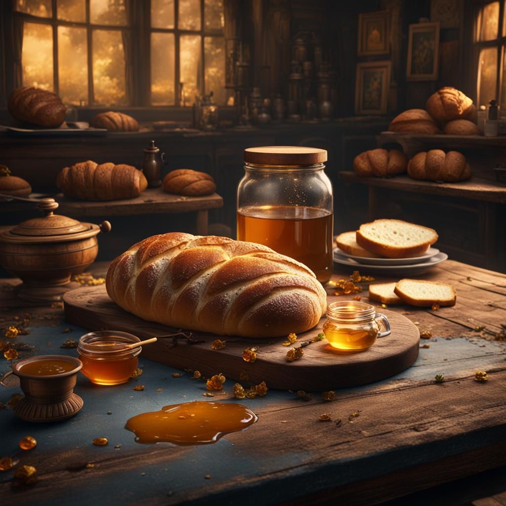 Bread with Honey: Detailed Matte Painting