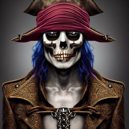 Pirate Vampire in Undead Milanese Trenchcoat