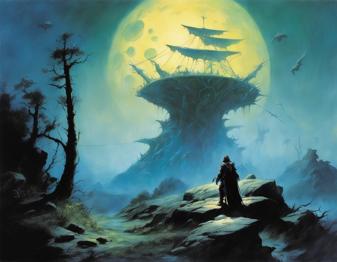 Mysterious Bioluminescent Folklore Fantasy Art