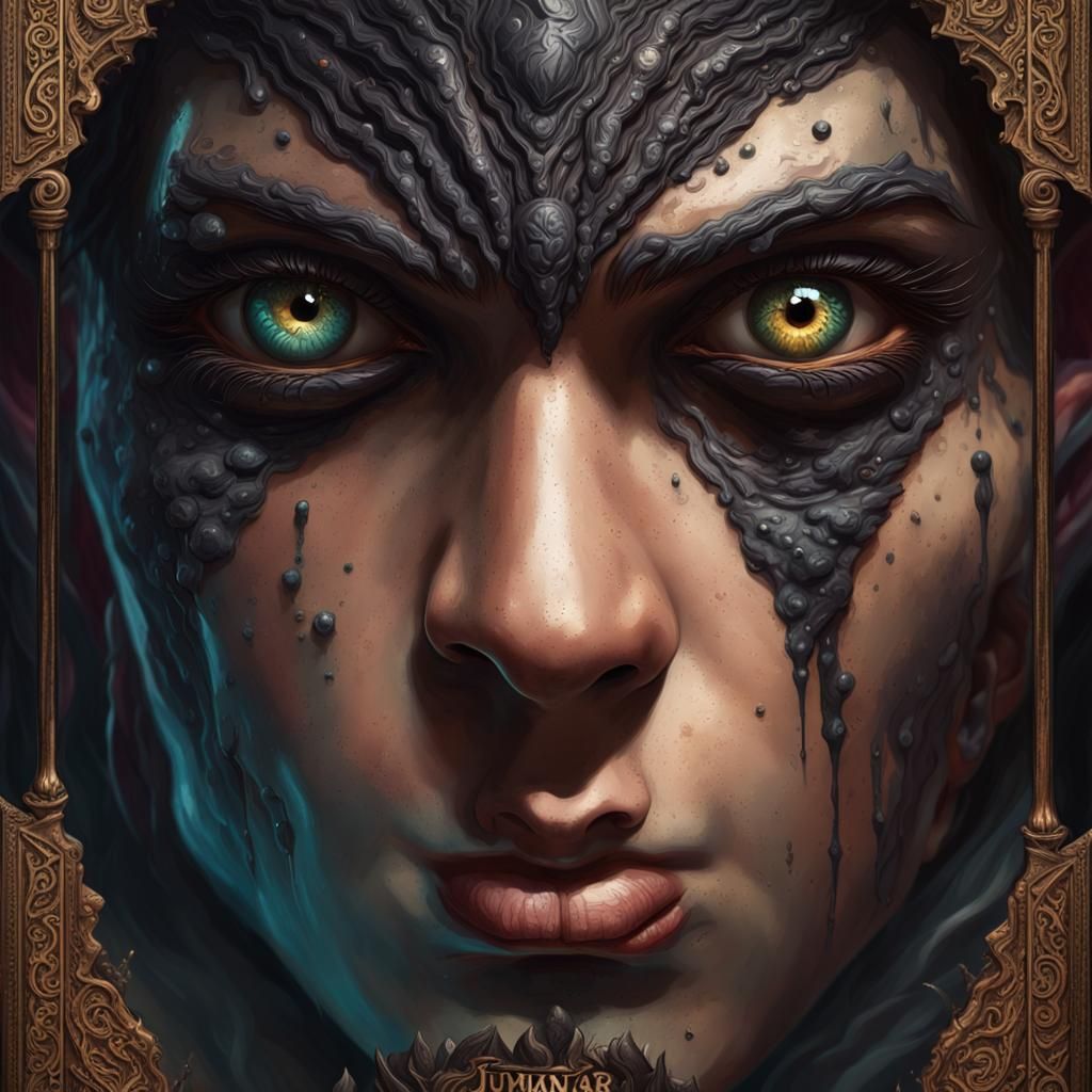 Grim Dark Book Cover with Ominous Eye