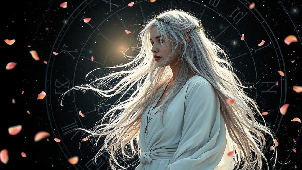 Ethereal Virgo Goddess in Shabby Chic Style