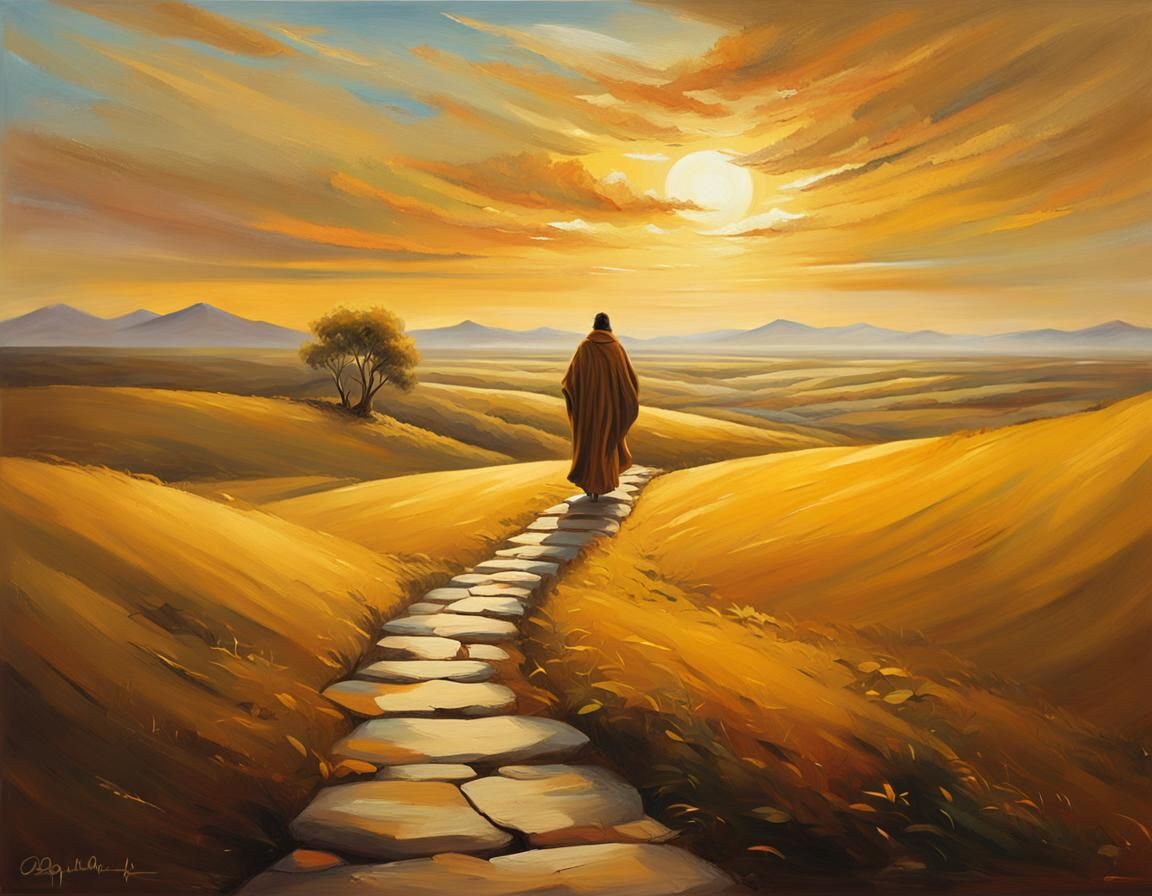 Golden Horizon: Romanticism in Oil Painting