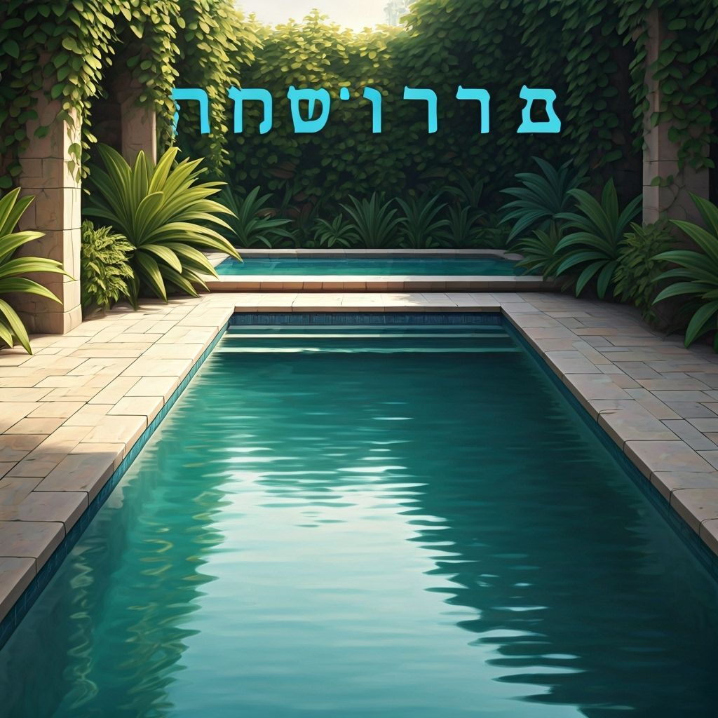 Luxurious Tropical Pool in Dreamy Digital Painting Style