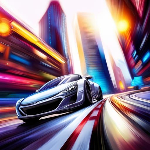 Muscle Car Races in Disco Style