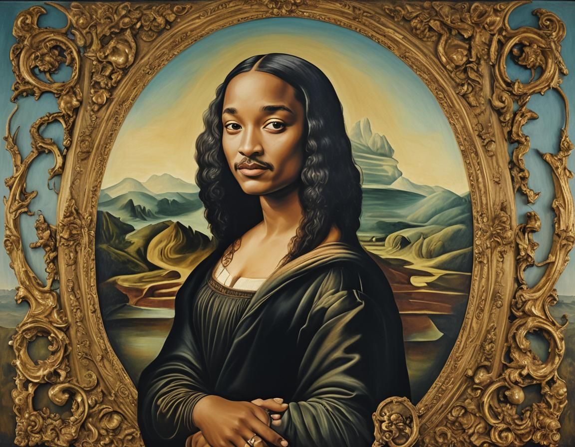 Will Smith as Mona Lisa in Surreal Style