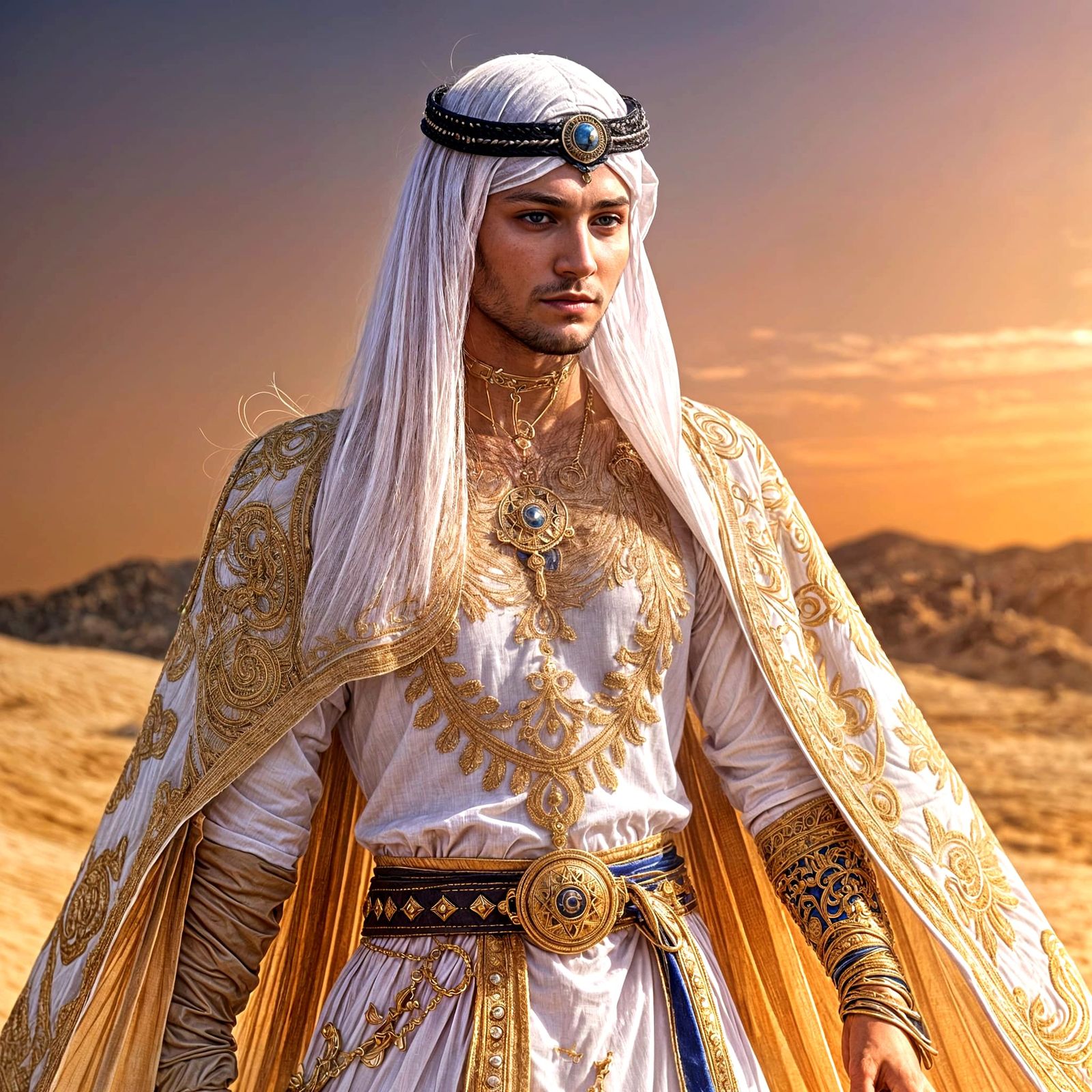 Sassy Arabian Prince with Microphone Drop Gesture