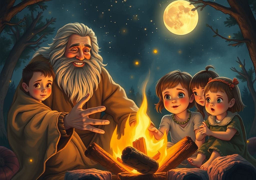 Enchanting Campfire Tales Under a Starry Sky