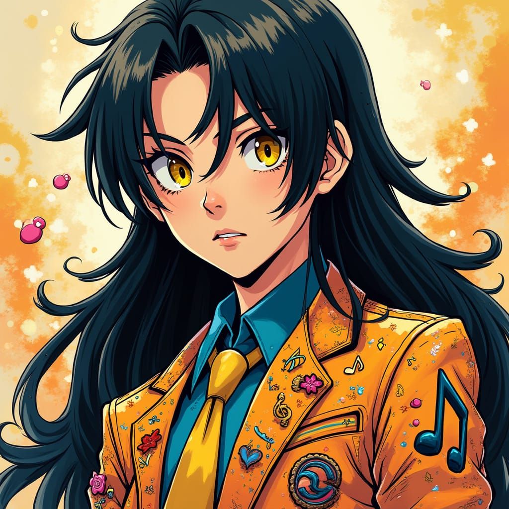 Music Hero in Digital Comic Book Style