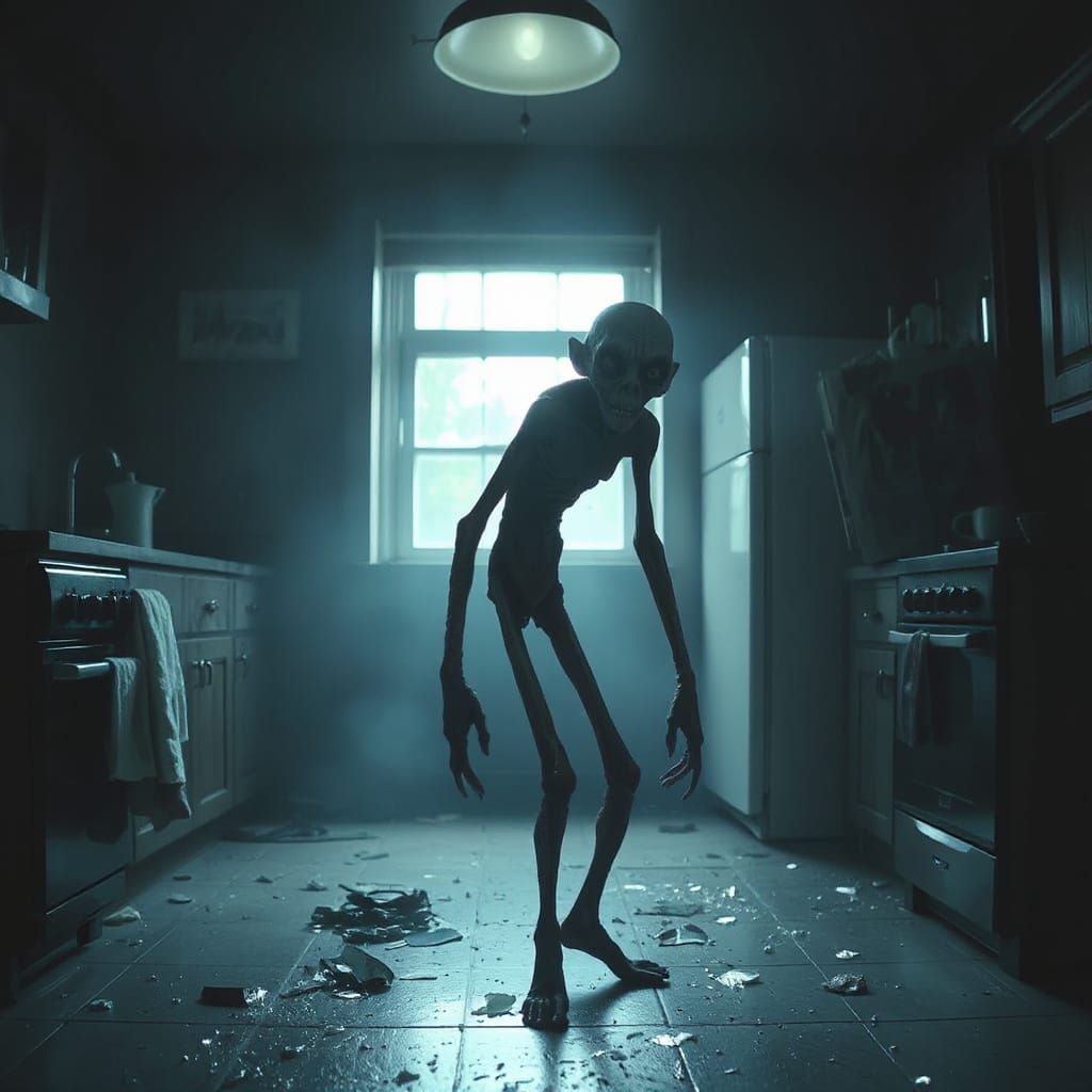 Eerie Figure Emerges from Darkness in Photorealistic Horror ...