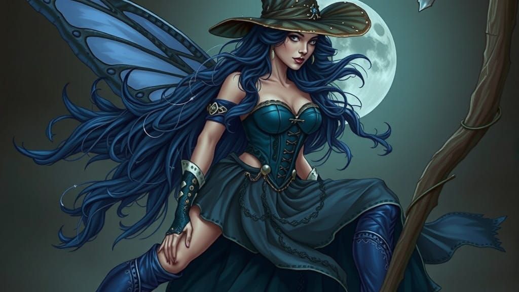 Mystical Celtic Fairy Healer in Gothic Style