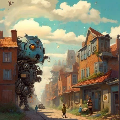 Fluffy White Clouds Illustration in Detailed Style