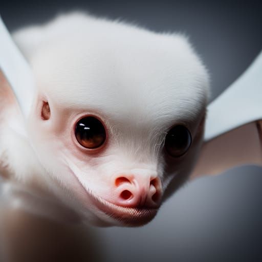 Rare Albino Bat Captured in Stunning Detail
