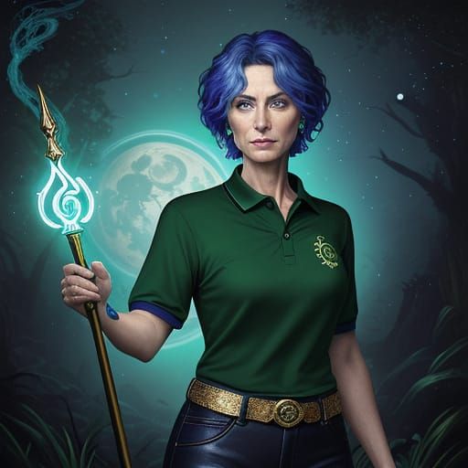 Opulent Druid Woman in Swampy Bog, Hyper Realistic Masterpie...