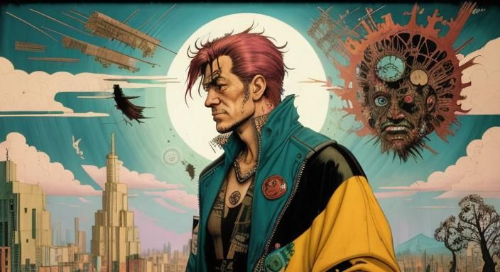 Ecological Biopunk Hacker Girl Portrait