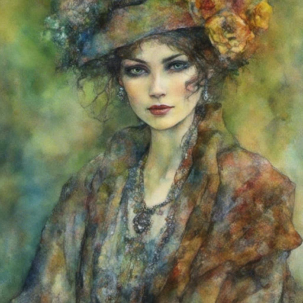 Elegant Art Deco Woman in Vintage Style