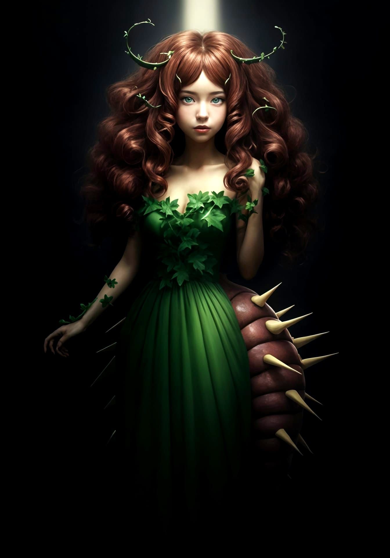 Weedle Pokemon as Stunning Human Girl Portrait