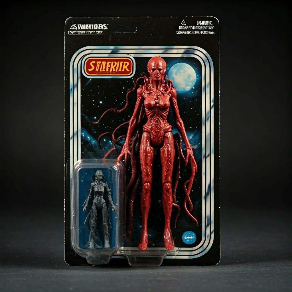 Eldritch Female Figure as Retro Action Figure
