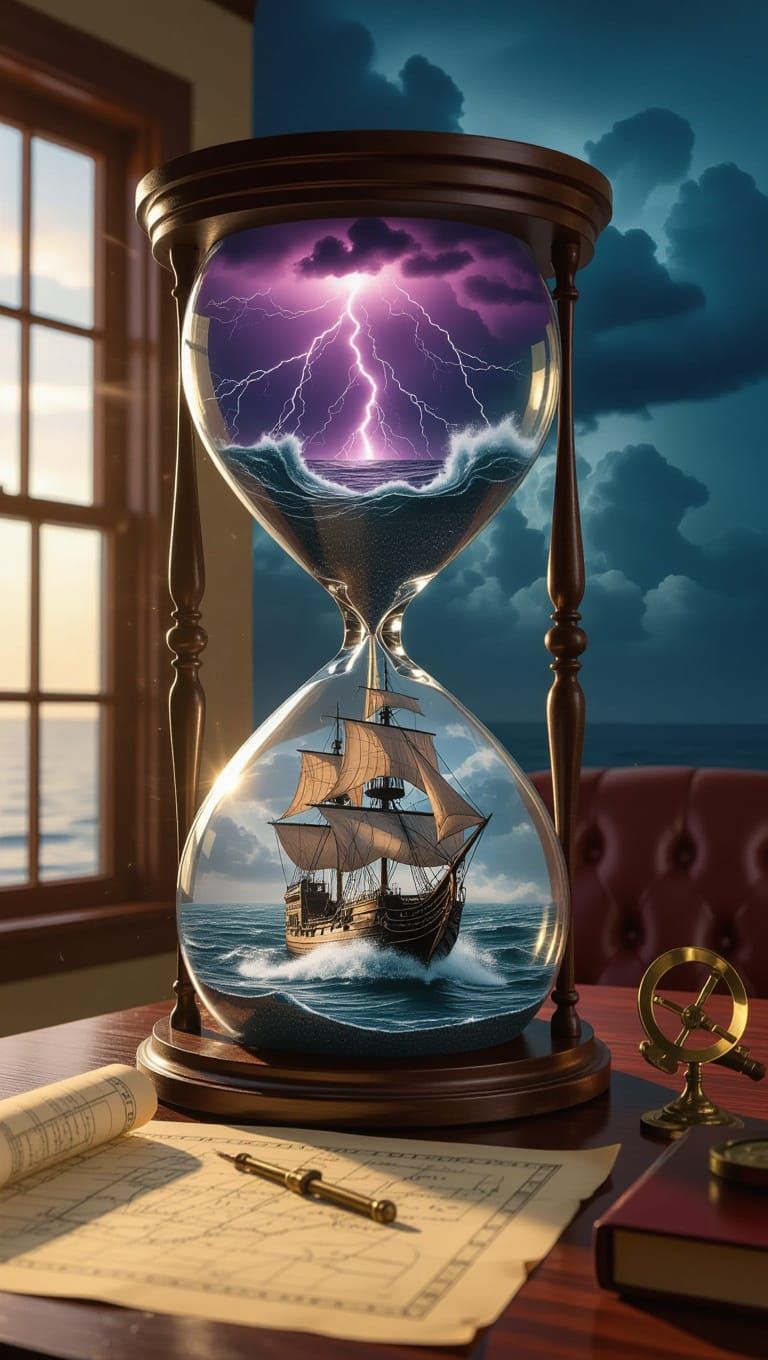 Hourglass Storm: Duality of Chaos and Calm