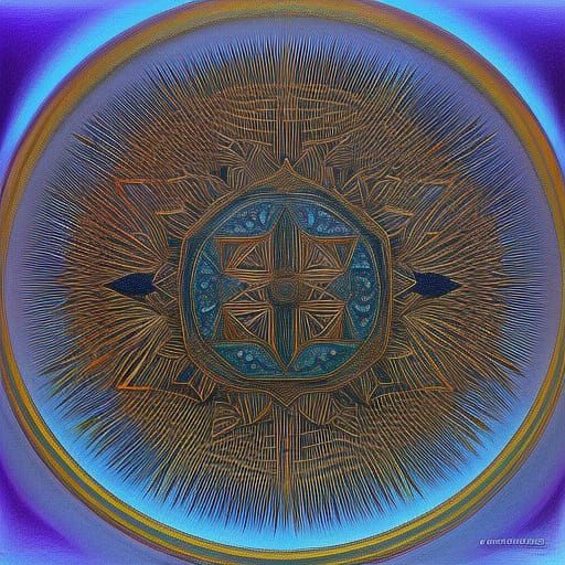 Expressionist Geometric Hedgehog Drawing in Vivid Colors