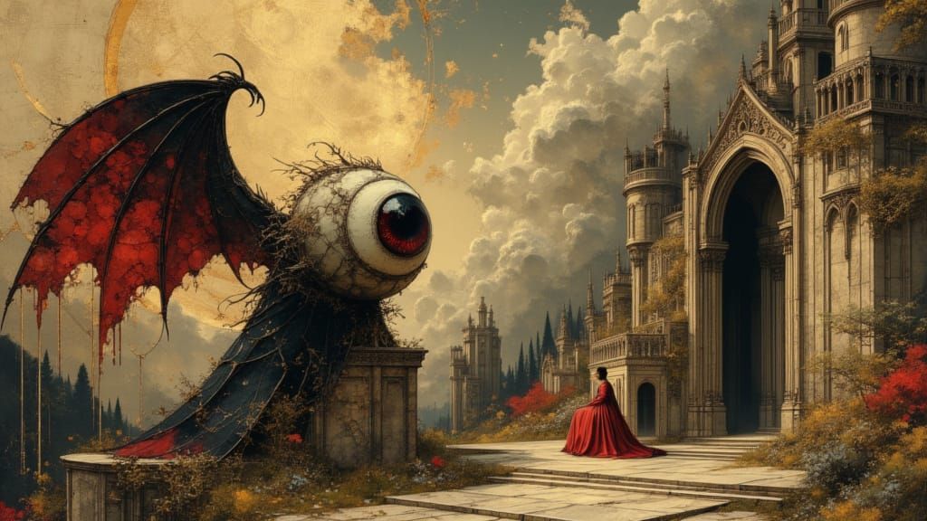 Winged Eyeball Oracle Consults Royalty: Baroque Style