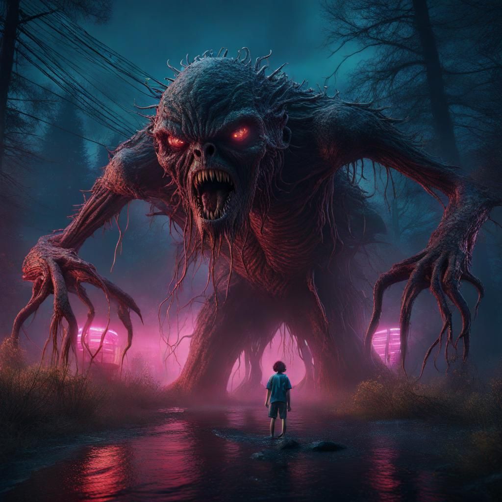 Stranger Things Monster: Detailed Matte Painting