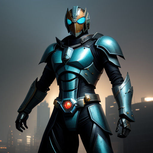 Industrial Heroine in Kamen Rider Armor