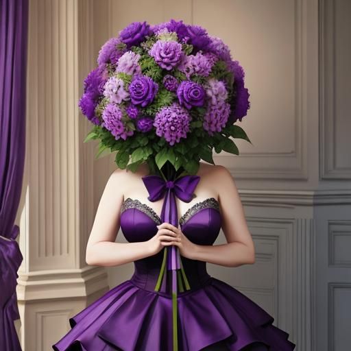 Vibrant Purple Dahlia Blooms in a Kaleidoscope of Hues