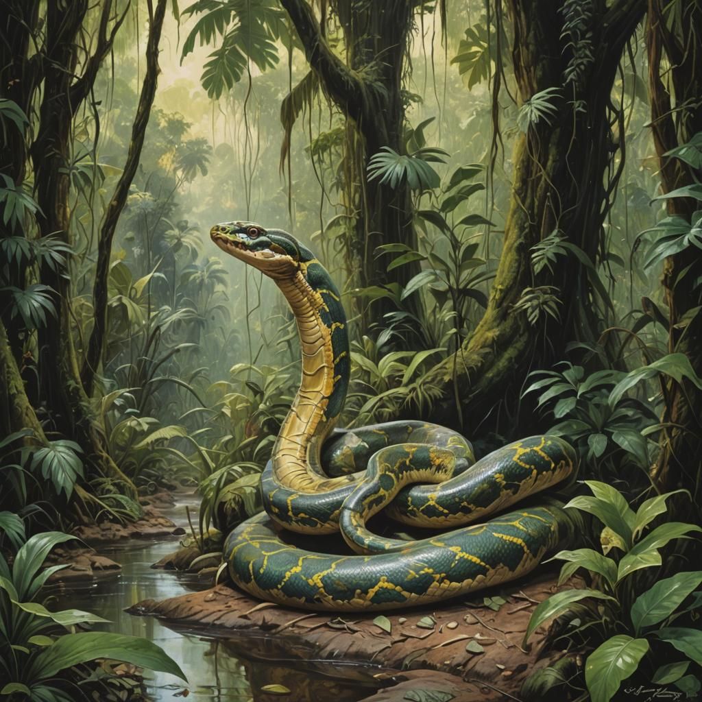 Python in Amazon Jungle, Comic Book Art