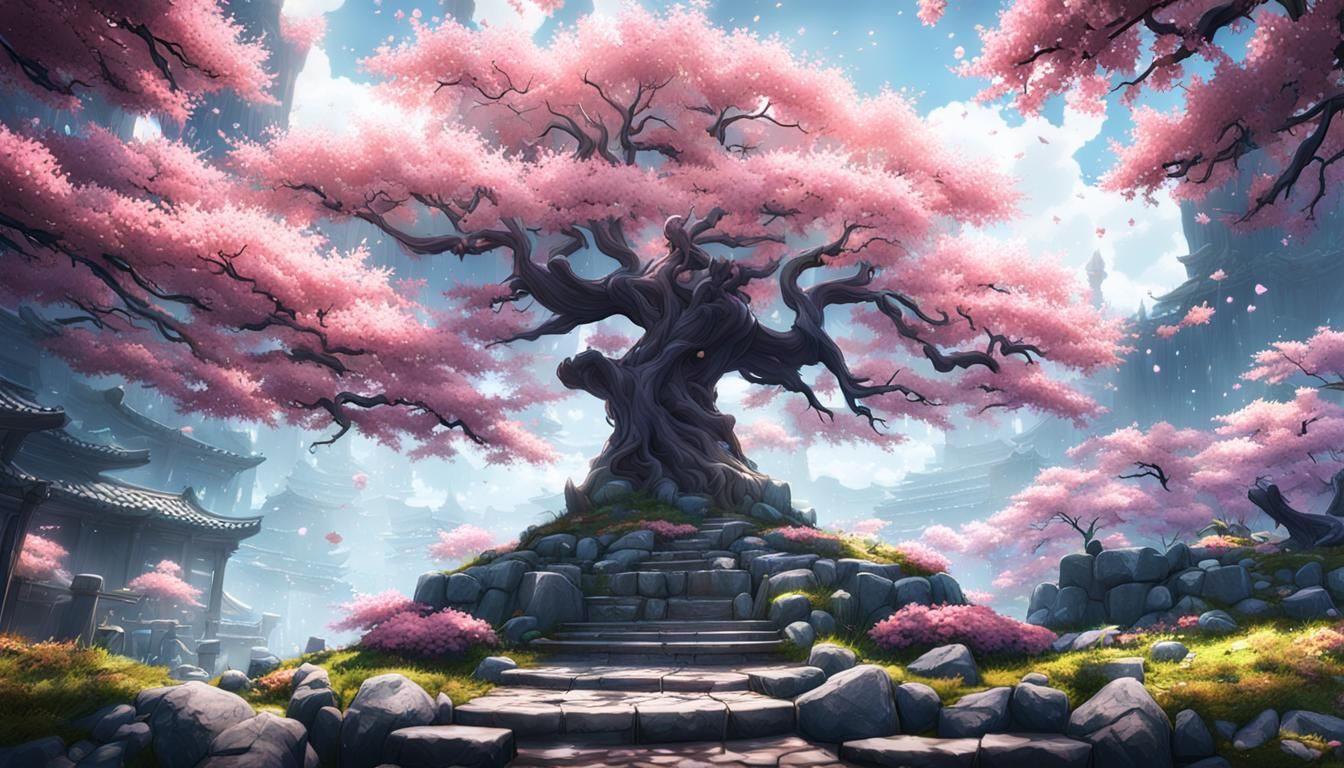 Sakura Forest in Anime Style, 8K Resolution