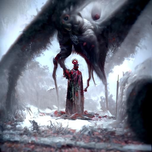 Menacing Satan in Style of Doré and Rutkowski