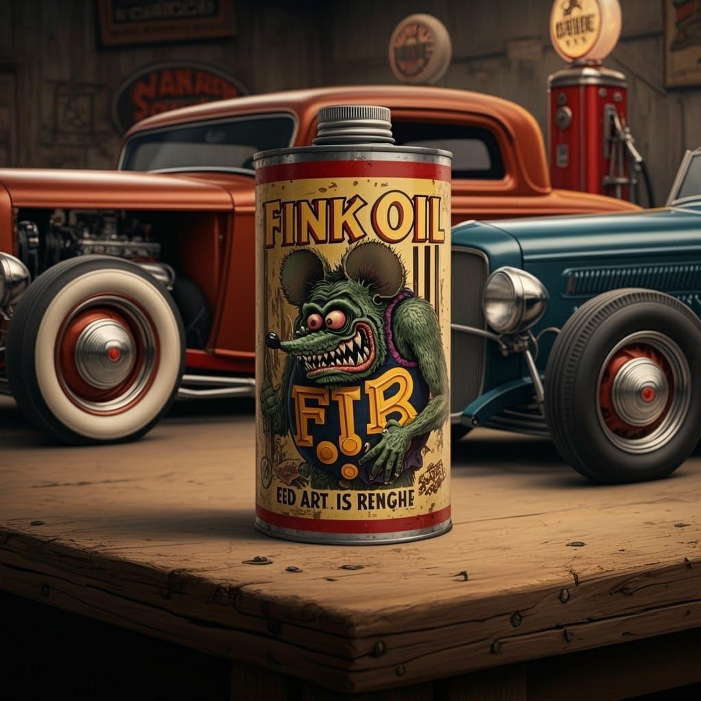 Rat Fink Motor Oil: Nostalgic Hot Rod Art