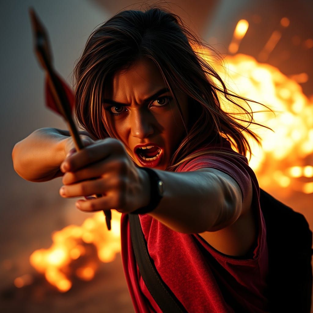 Intense, Ultra-Realistic Portrait of a Cyberpunk Warrior