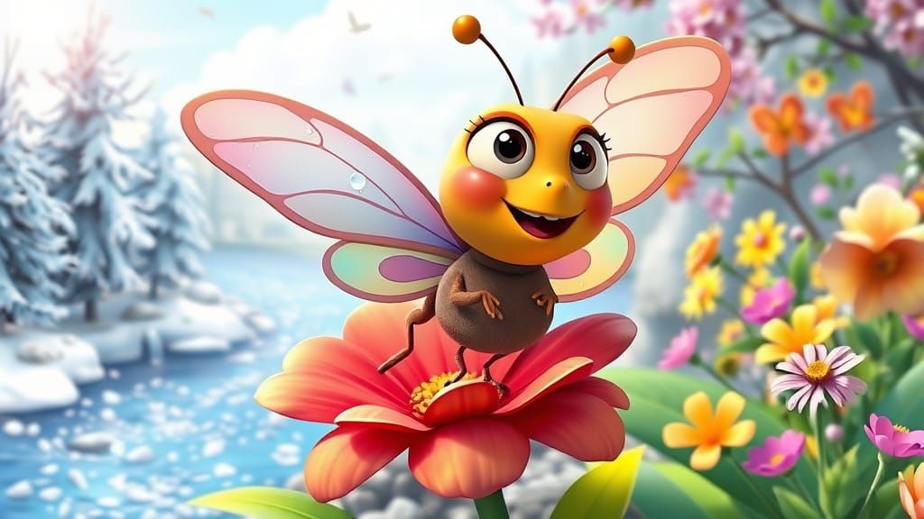 Butterfly Tap Dancing Between Winter and Spring