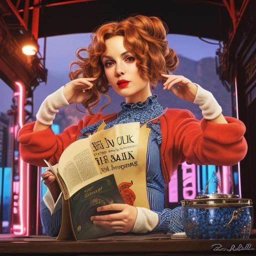 Surreal Portrait in Rossetti Style, CGI 3D Render