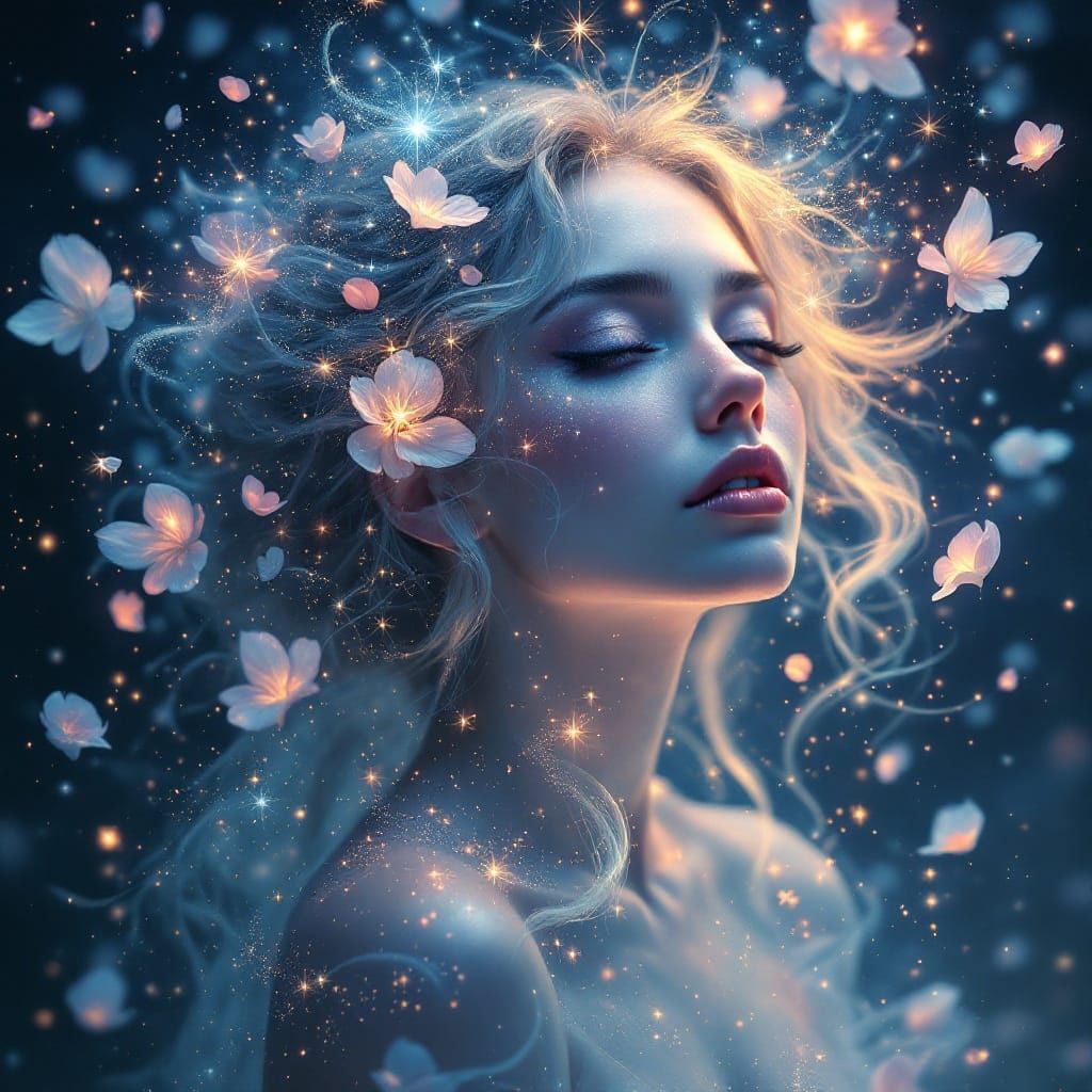 Ethereal Star Seed in Dreamy Symbolic Style